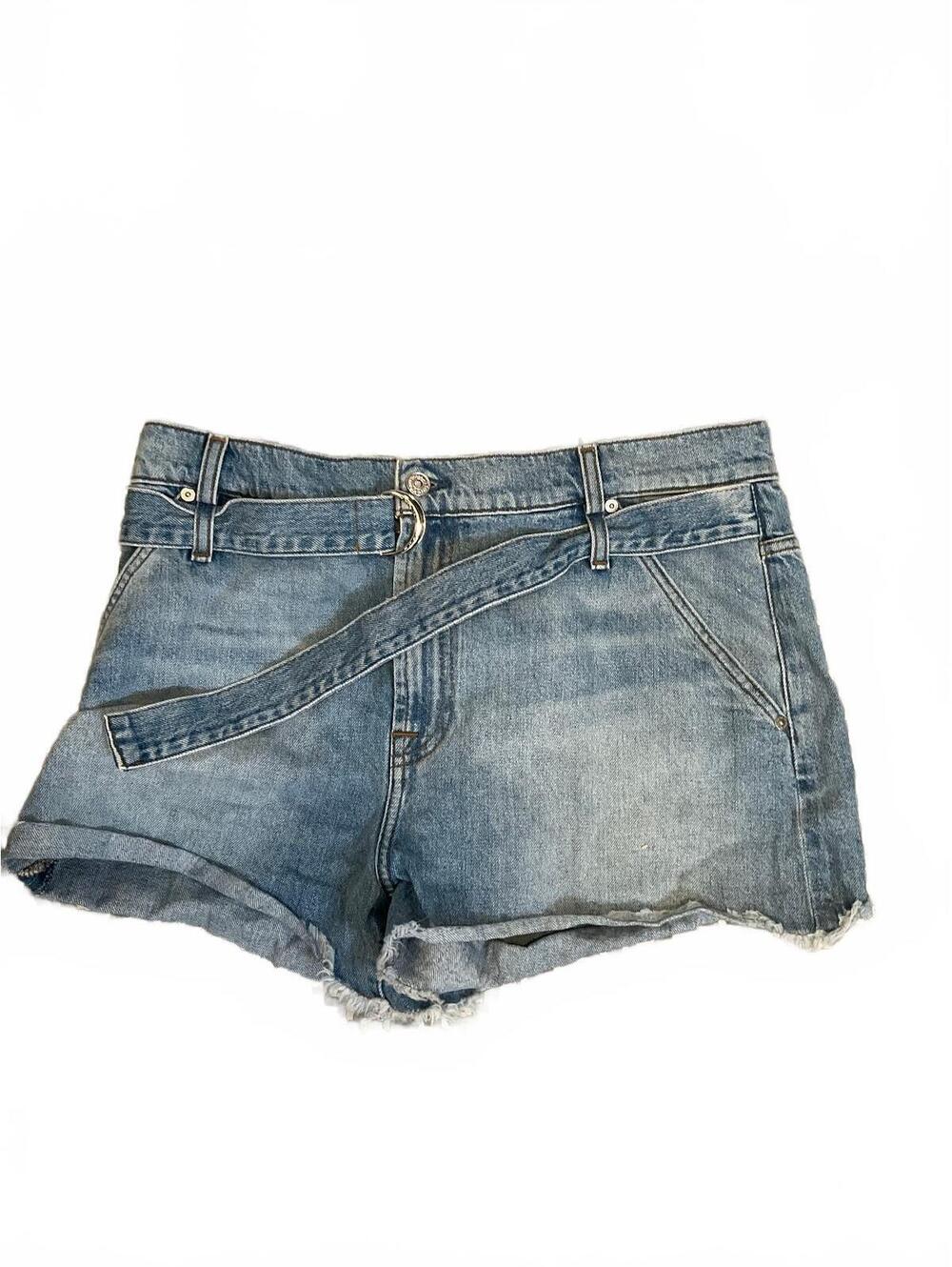 7 For all Mankind Light wash denim shorts with belt size 31